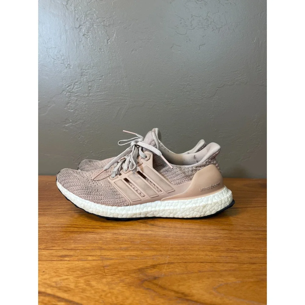 Adidas Ultra Boost 4.0 Shoes Womens 7.5 Pink Ash Pearl Running Comfort Sneakers
